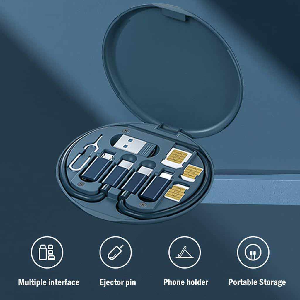 TAVIRA - @memorii Recycled Multi-Cable Set - Blue - Chargers & Mobile & Phone Accessories - Eco-Friendly Corporate Gifts Dubai