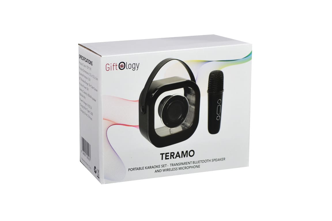TERAMO - Portable Karaoke Speaker Set with Wireless Microphone - Kids & Back-to-School - Eco-Friendly Corporate Gifts Dubai