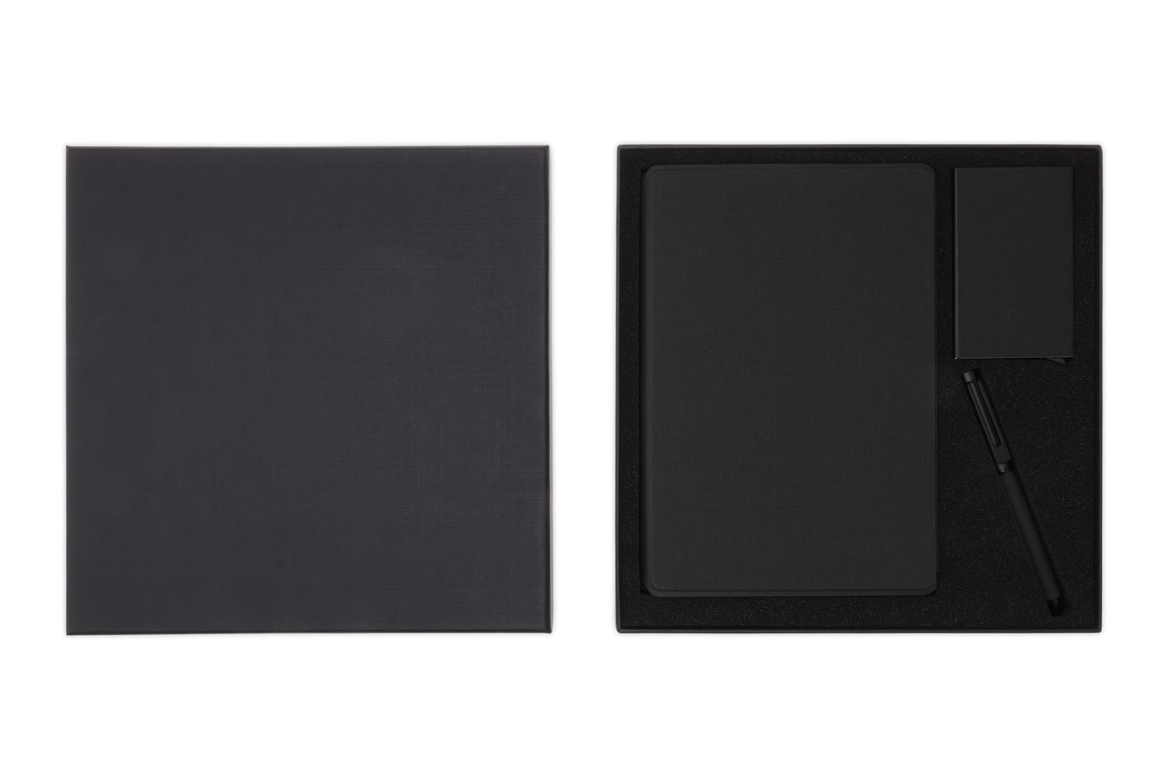 TESSIN - CHANGE ZERO Sustainable Gift Set with Refillable Notebook, Pen & Cardholder - Black - Gift Sets & For your Office - Eco-Friendly Corporate Gifts Dubai