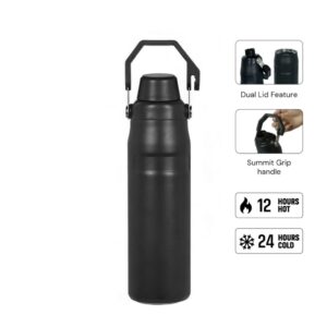 THERMORA - Hans Larsen SummitGrip Thermal Flask 710 ml - Black - Flasks & Bottles - Eco-Friendly Corporate Gifts Dubai