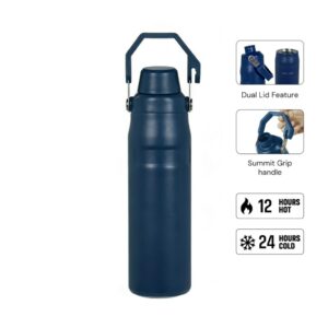 THERMORA - Hans Larsen SummitGrip Thermal Flask 710 ml - Navy Blue - Flasks & Bottles - Eco-Friendly Corporate Gifts Dubai