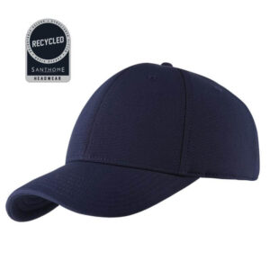 TITAN - Santhome Recycled 6 Panel Adjustable Cap - Navy Blue - Caps - Eco-Friendly Corporate Gifts Dubai
