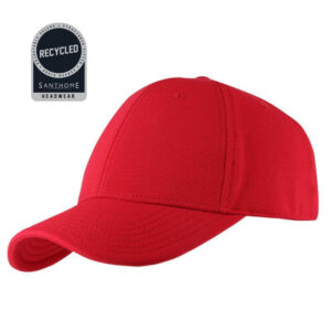 TITAN - Santhome Recycled 6 Panel Adjustable Cap - Red - Caps - Eco-Friendly Corporate Gifts Dubai