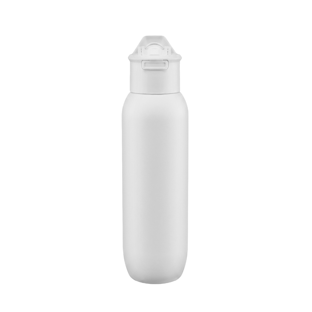TOLEDO - Hans Larsen Double Wall Bottle with Straw 600 ml - White - Flasks & Bottles - Eco-Friendly Corporate Gifts Dubai