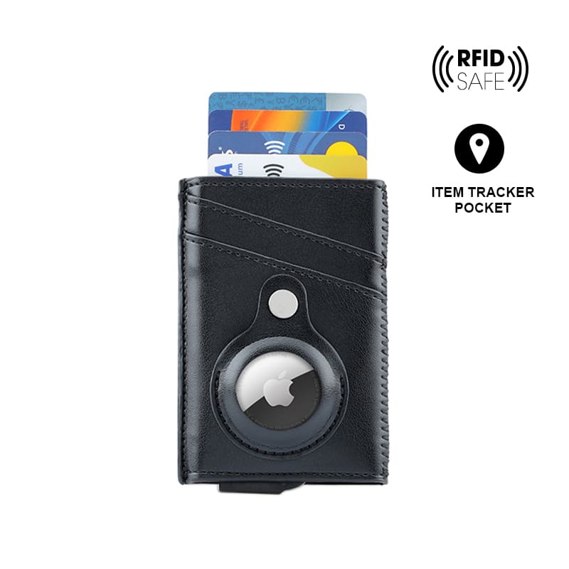 TROMSI - Santhome® PU Card Holder with Santhome Tag pocket - Black - Mobile & Phone Accessories & Card Holders & Wallets - Eco-Friendly Corporate Gifts Dubai