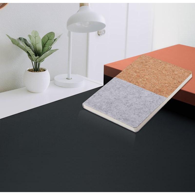 TROSA - eco-neutral Recycled Felt & Cork Soft Cover Notebook - Notebooks, Pads & Folders - Eco-Friendly Corporate Gifts Dubai
