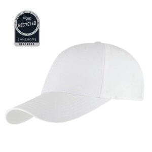 ULTRA - Santhome RPET 6 Panel DryNCool® Sport Cap - White - Caps - Eco-Friendly Corporate Gifts Dubai