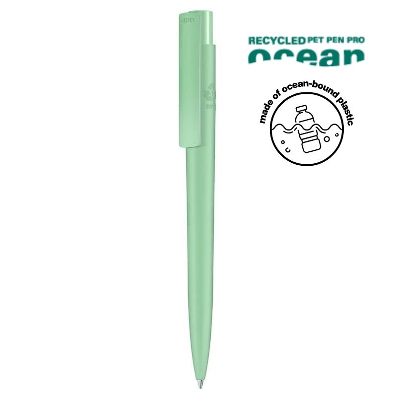 UMA PRO F OCEAN Recycled Plastic Pen - Light Green - Promotional Eco-friendly pens - Eco-Friendly Corporate Gifts Dubai