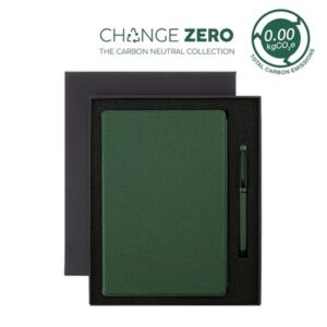 VARDIM - CHANGE ZERO Sustainable Gift Set with Refillable Notebook & Pen - Green - Gift Sets - Eco-Friendly Corporate Gifts Dubai