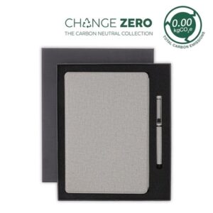 VARDIM - CHANGE ZERO Sustainable Gift Set with Refillable Notebook & Pen - Grey - Gift Sets & For your Office - Eco-Friendly Corporate Gifts Dubai