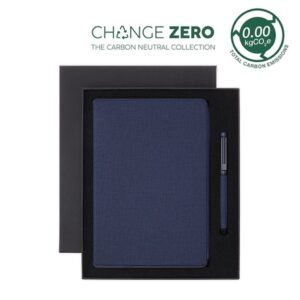 VARDIM - CHANGE ZERO Sustainable Gift Set with Refillable Notebook & Pen - Navy - Gift Sets & For your Office - Eco-Friendly Corporate Gifts Dubai