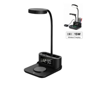 VELTRIX - Giftology 6-in-1 Multifunctional Desk Lamp - Black - Stationery & Desk Items - Eco-Friendly Corporate Gifts Dubai