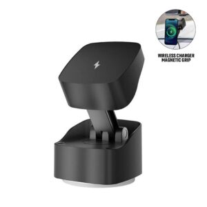 VIRTON - Giftology Magnetic Car Phone Holder and 15W Wireless Charger - Black - Mobile & Phone Accessories - Eco-Friendly Corporate Gifts Dubai