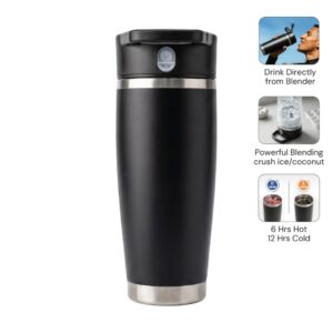 VitaJet - Hans Larsen Insulated Flip Portable Blender 600ml - Black - Eat & Drink - Eco-Friendly Corporate Gifts Dubai