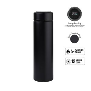 WAHA - Giftology Thermal Flask with LED Temperature Display 500ml - Black - Flasks & Bottles - Eco-Friendly Corporate Gifts Dubai