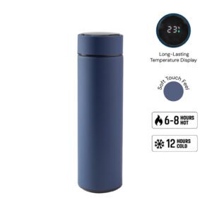 WAHA - Giftology Thermal Flask with LED Temperature Display 500ml - Navy Blue - Flasks & Bottles - Eco-Friendly Corporate Gifts Dubai