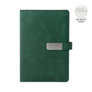 WINDSOR - Giftology A5 PU Magnet Closure Notebook - Green - Notebooks, Pads & Folders - Eco-Friendly Corporate Gifts Dubai