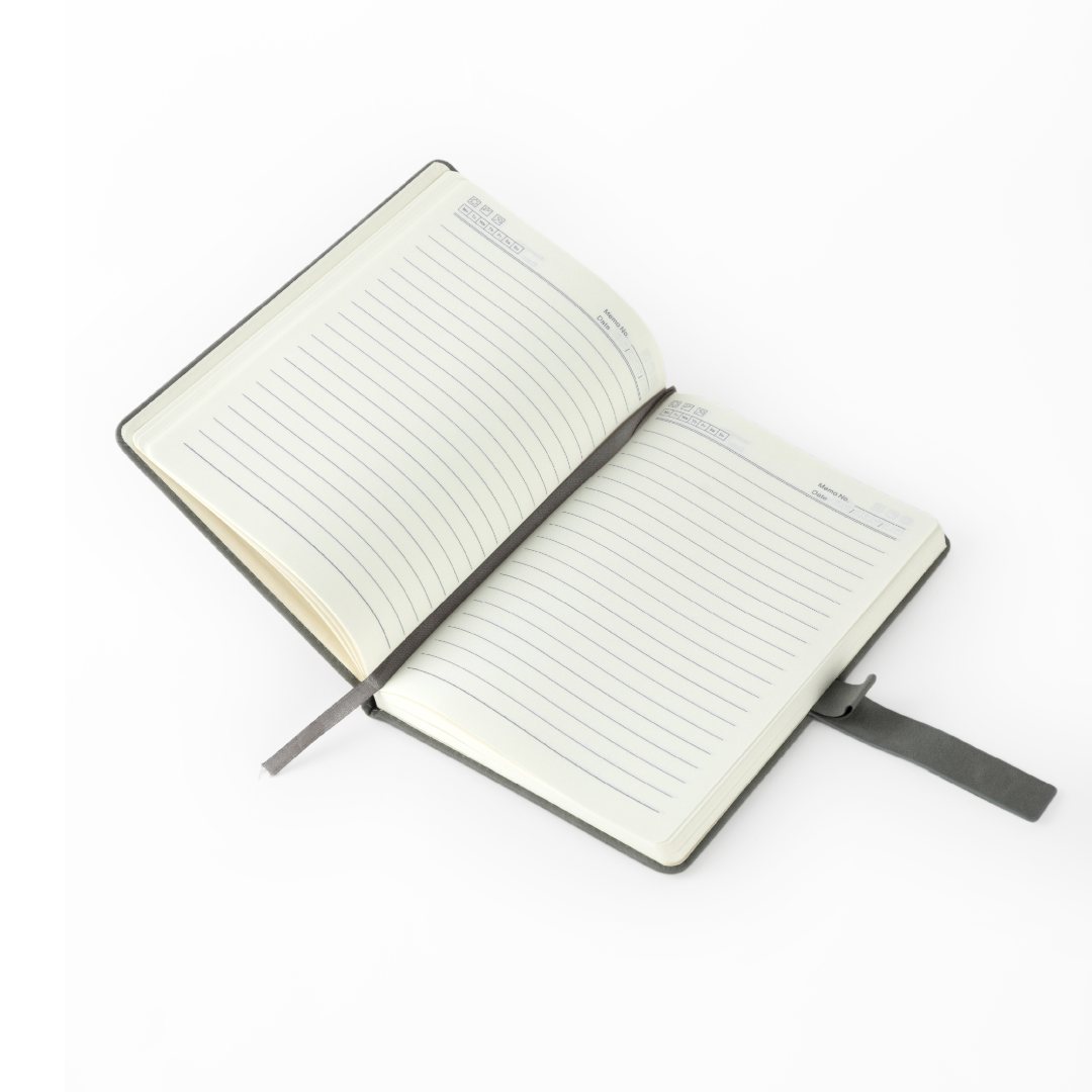 WINDSOR - Giftology A5 PU Magnet Closure Notebook - Grey - Notebooks, Pads & Folders - Eco-Friendly Corporate Gifts Dubai