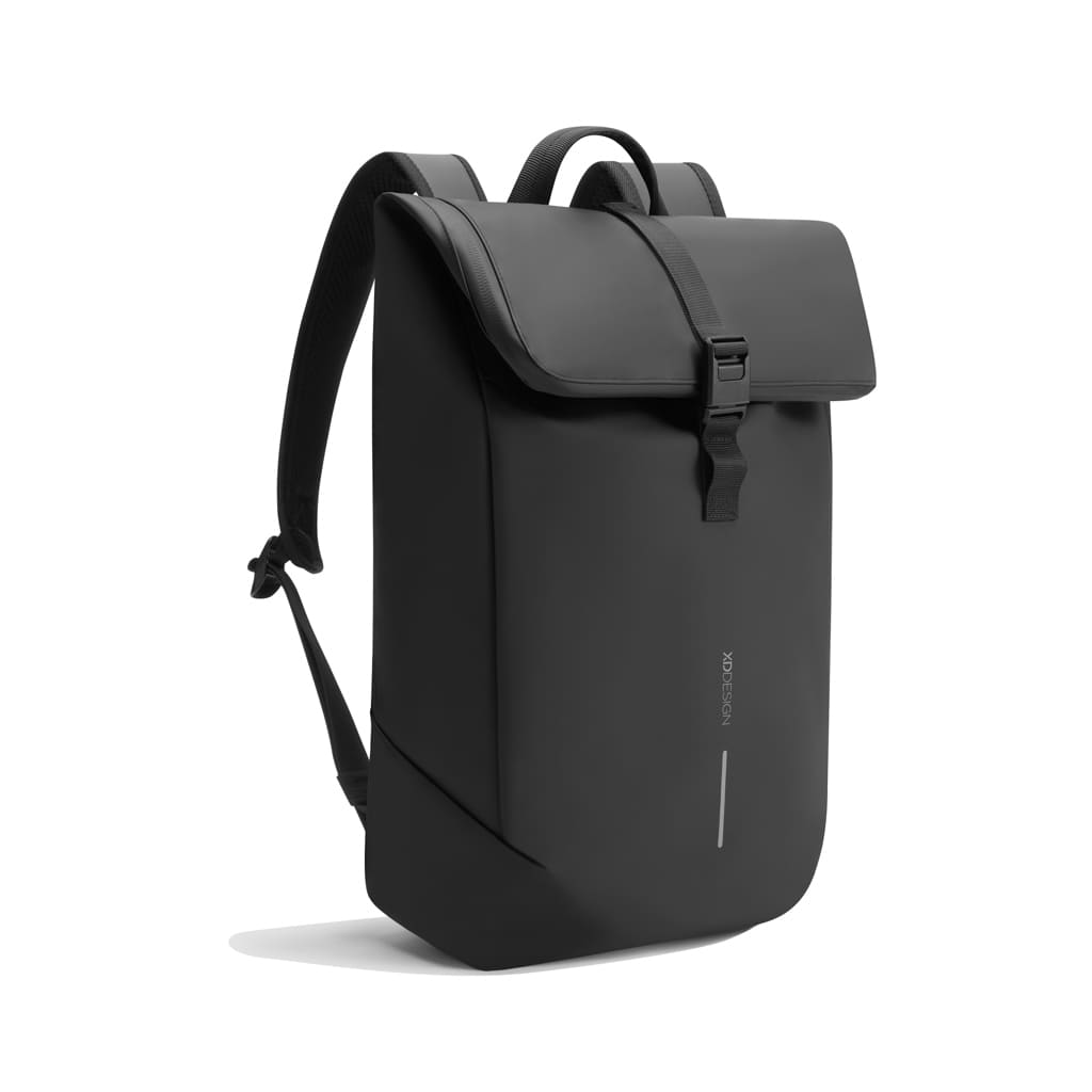 XDDESIGN Urban Water Resistant Flap-top Backpack - Black - Backpacks - Eco-Friendly Corporate Gifts Dubai