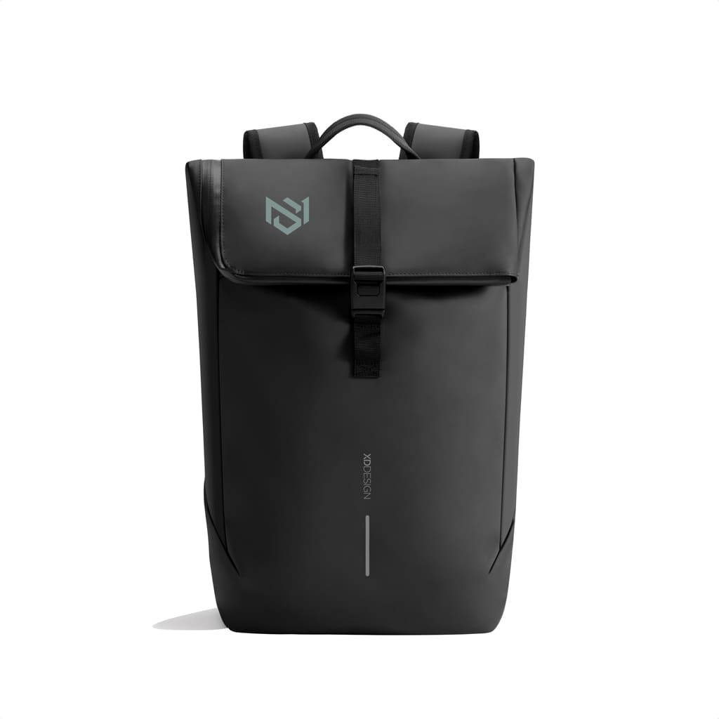 XDDESIGN Urban Water Resistant Flap-top Backpack - Black - Backpacks - Eco-Friendly Corporate Gifts Dubai