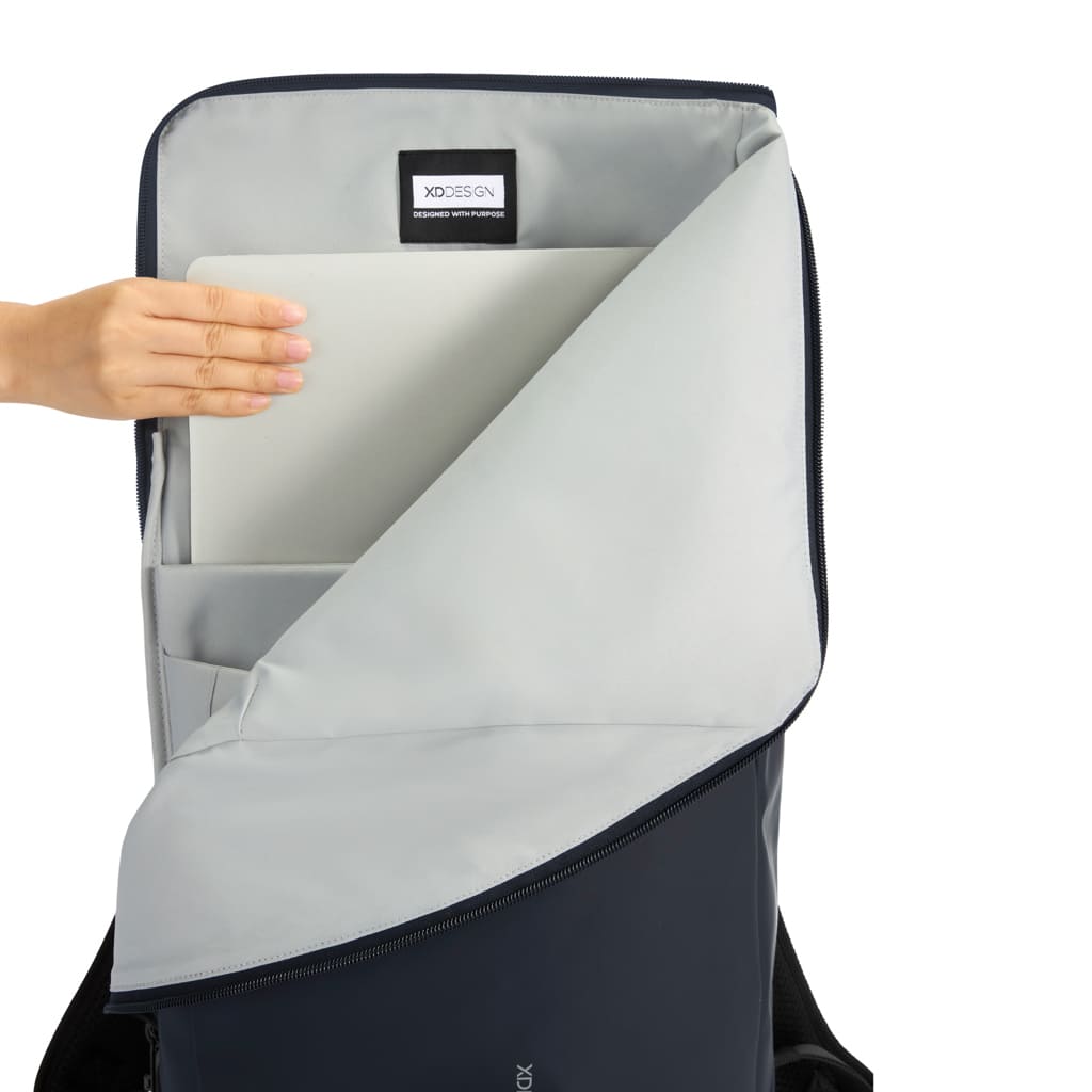 XDDESIGN Urban Water Resistant Flap-top Backpack - Navy - Backpacks - Eco-Friendly Corporate Gifts Dubai