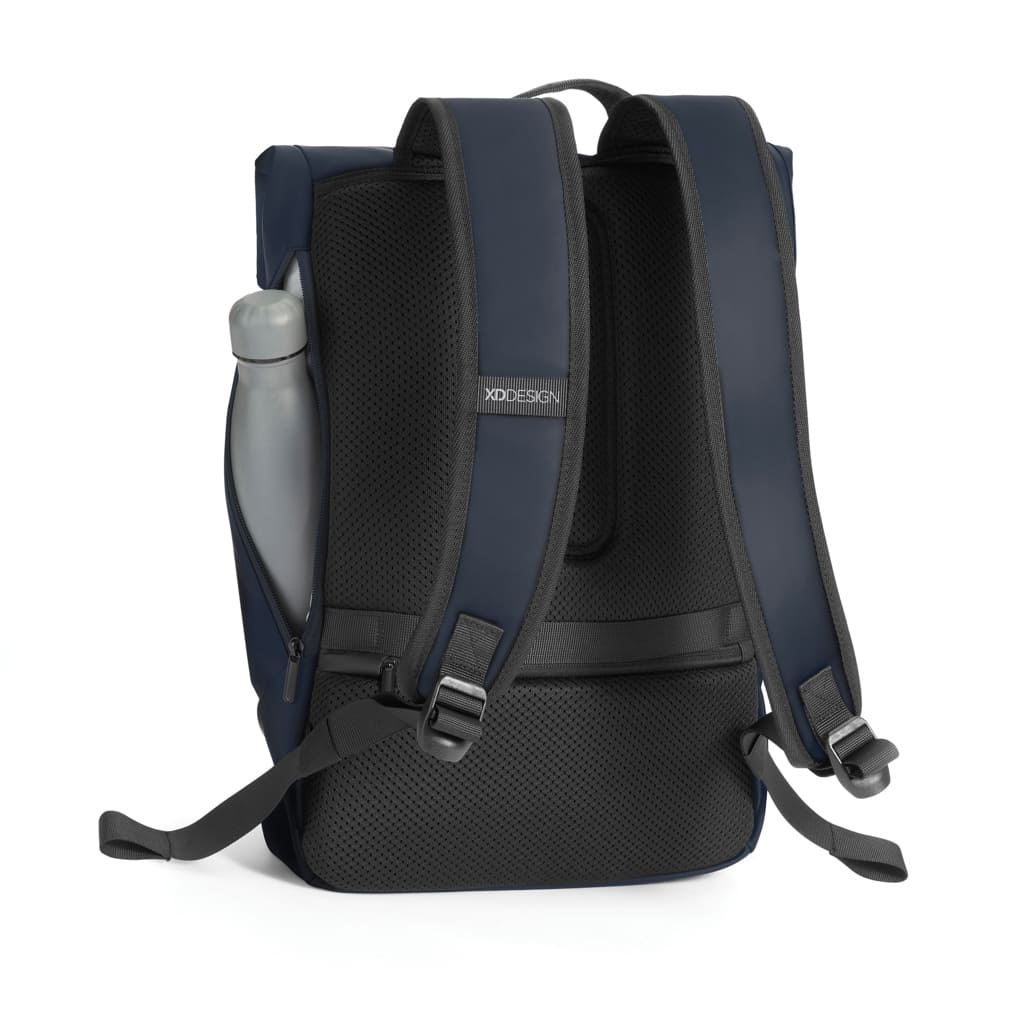 XDDESIGN Urban Water Resistant Flap-top Backpack - Navy - Backpacks - Eco-Friendly Corporate Gifts Dubai