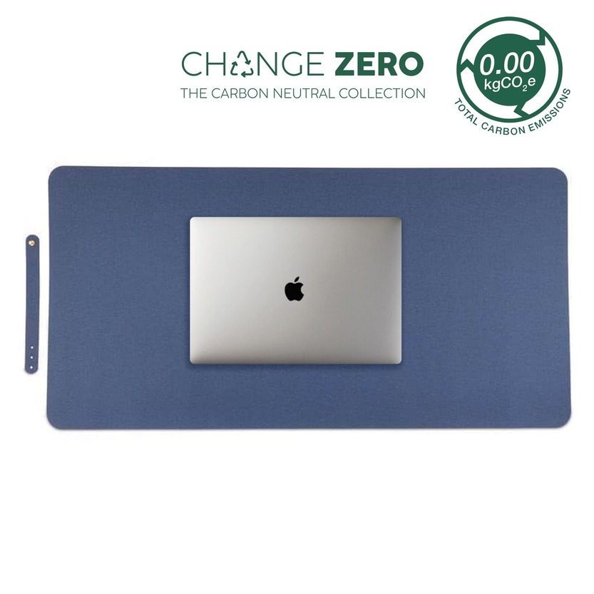 ZILE - CHANGE ZERO Recycled PU Desk Pad - Navy Blue - Stationery & Desk Items - Eco-Friendly Corporate Gifts Dubai